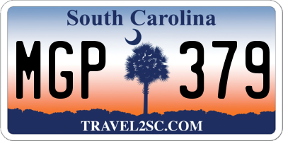 SC license plate MGP379