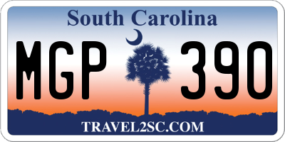 SC license plate MGP390