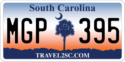SC license plate MGP395