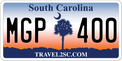 SC license plate MGP400