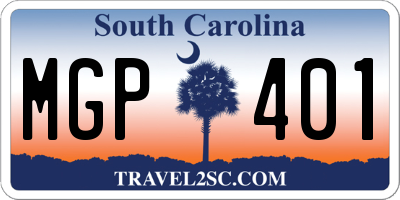 SC license plate MGP401