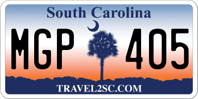 SC license plate MGP405