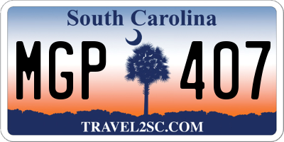 SC license plate MGP407