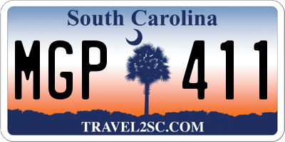 SC license plate MGP411
