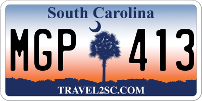 SC license plate MGP413