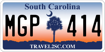 SC license plate MGP414