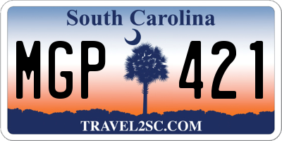 SC license plate MGP421