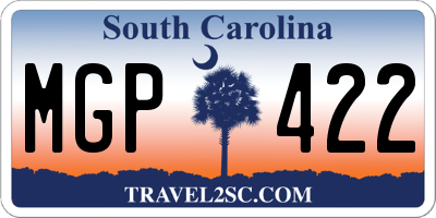 SC license plate MGP422