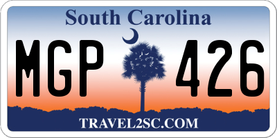 SC license plate MGP426