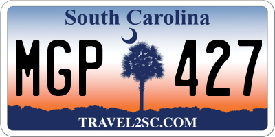 SC license plate MGP427
