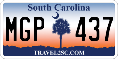SC license plate MGP437