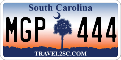 SC license plate MGP444
