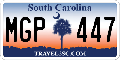 SC license plate MGP447