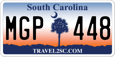 SC license plate MGP448