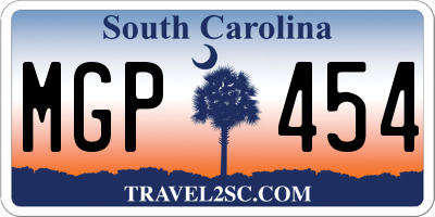 SC license plate MGP454