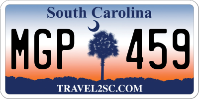SC license plate MGP459