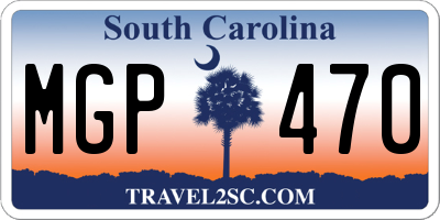 SC license plate MGP470
