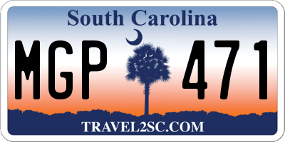 SC license plate MGP471