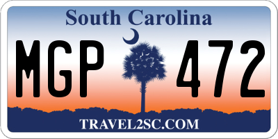 SC license plate MGP472