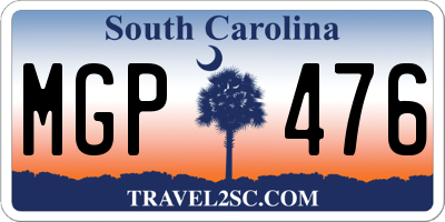 SC license plate MGP476