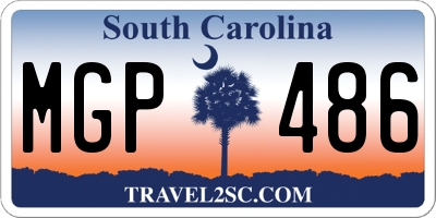 SC license plate MGP486