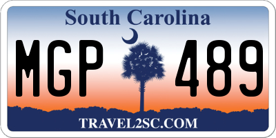SC license plate MGP489