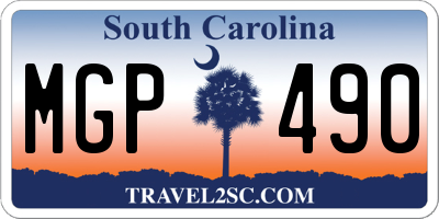 SC license plate MGP490