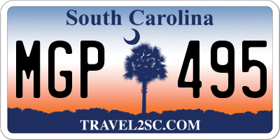 SC license plate MGP495