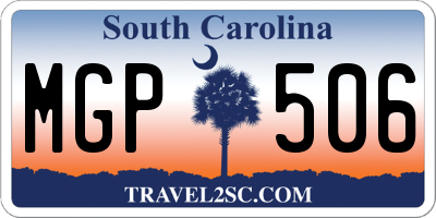 SC license plate MGP506