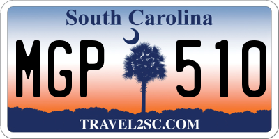 SC license plate MGP510