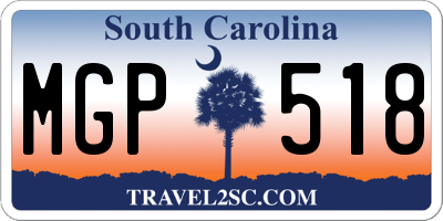 SC license plate MGP518
