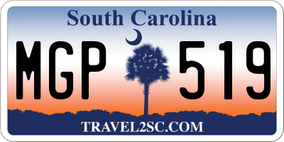 SC license plate MGP519