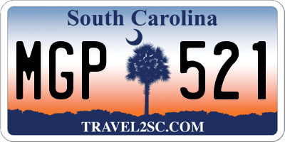 SC license plate MGP521