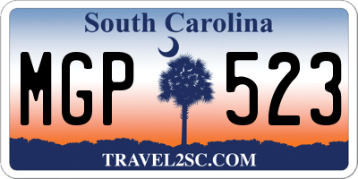 SC license plate MGP523