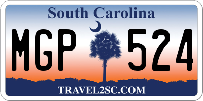 SC license plate MGP524