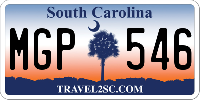 SC license plate MGP546