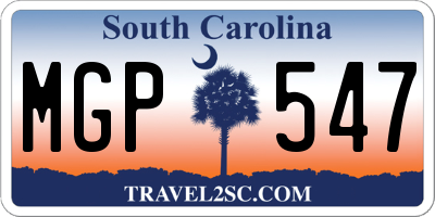 SC license plate MGP547