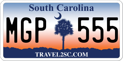 SC license plate MGP555