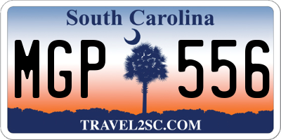 SC license plate MGP556