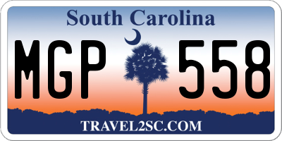 SC license plate MGP558