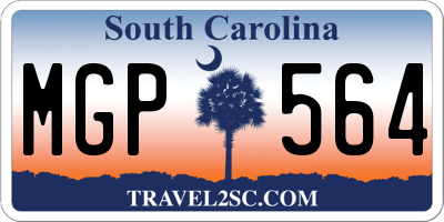 SC license plate MGP564