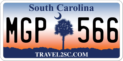SC license plate MGP566