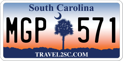 SC license plate MGP571
