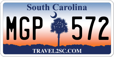 SC license plate MGP572