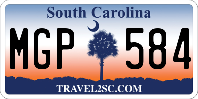 SC license plate MGP584