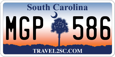SC license plate MGP586