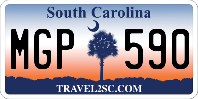 SC license plate MGP590