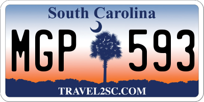 SC license plate MGP593