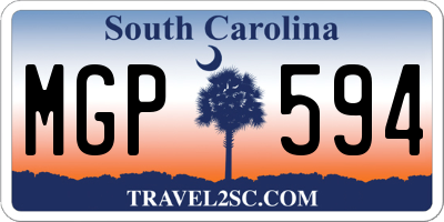 SC license plate MGP594
