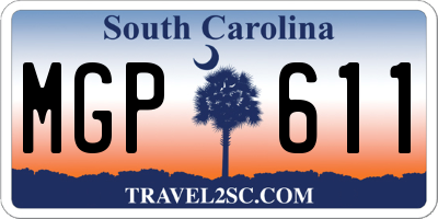 SC license plate MGP611